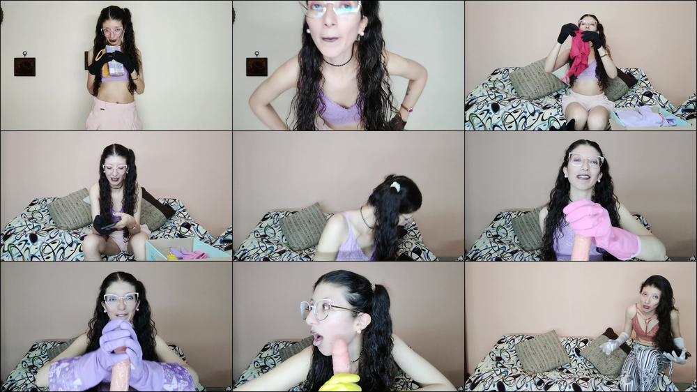 ROLEPLAY GLOVE BABYSITTER DRESSES YOU UP AS A FETISH GIRL