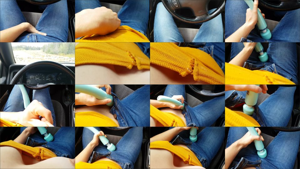 Hazel Simone Female Pov Hitachi Quickie In The Car