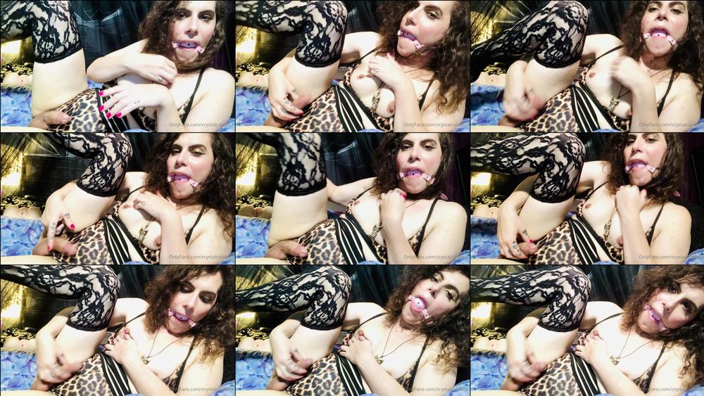 crystalcalabria 01 08 2020 85334007 Gagged and stroking in leopard print 2