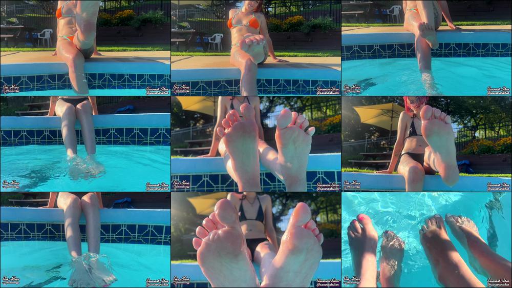 Pervy Wet Soles Poolside Worship