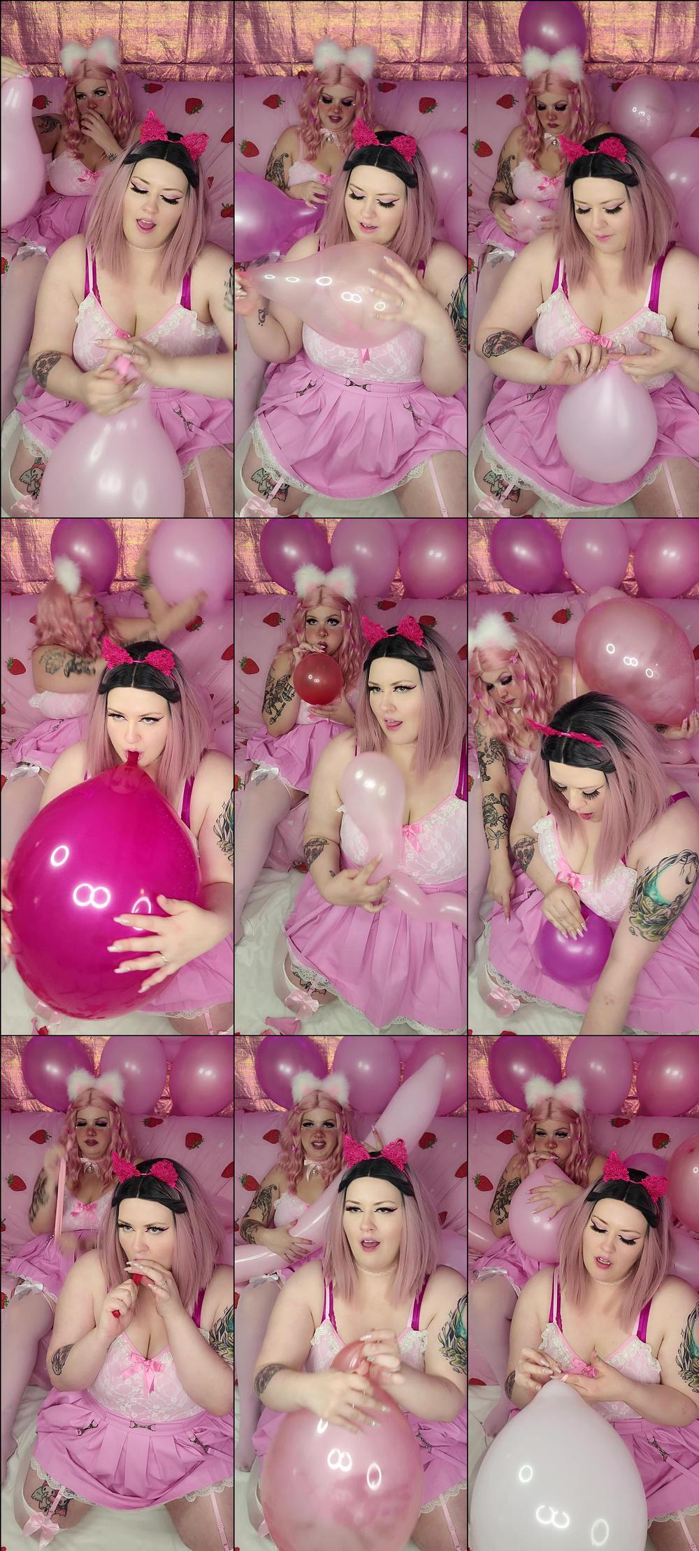 2 BBW kittens fill balloon room - November 22, 2021
