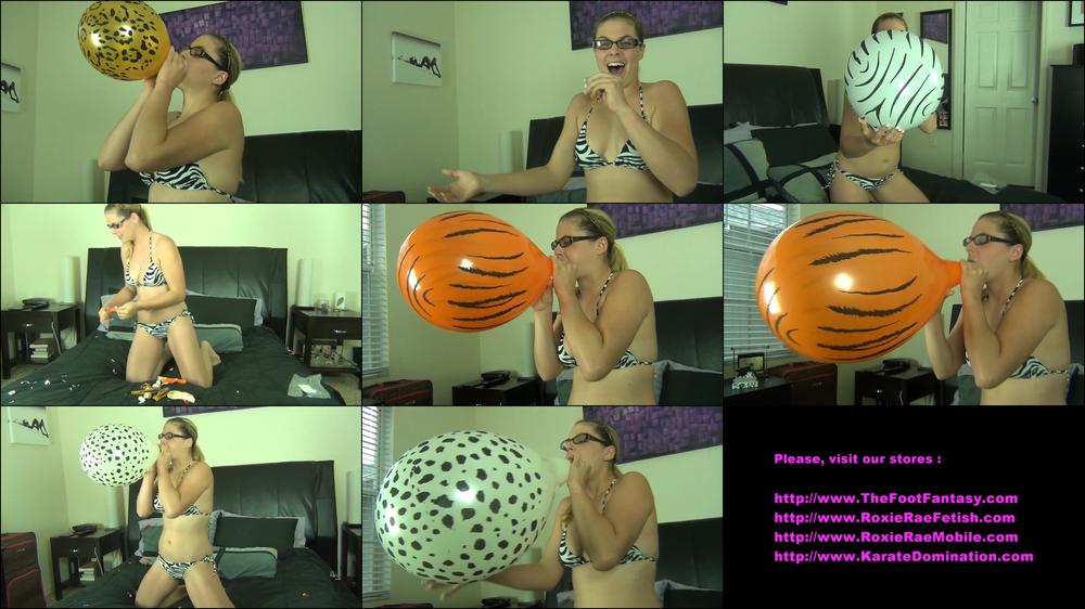 Roxieraefetish Kendra Lynns Wild Blow To Pop Balloons