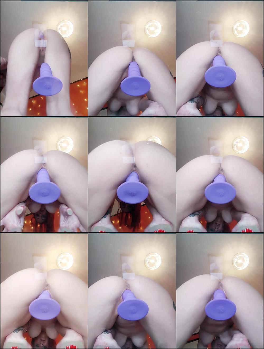 Ruby Onyx Dildo On Glass