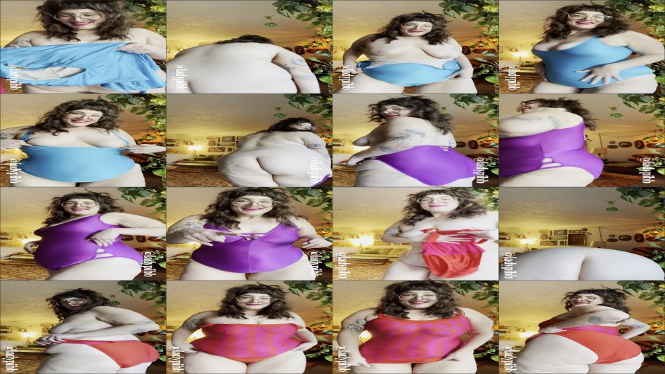Ladypibb Trying On Vintage 80S Swimsuits