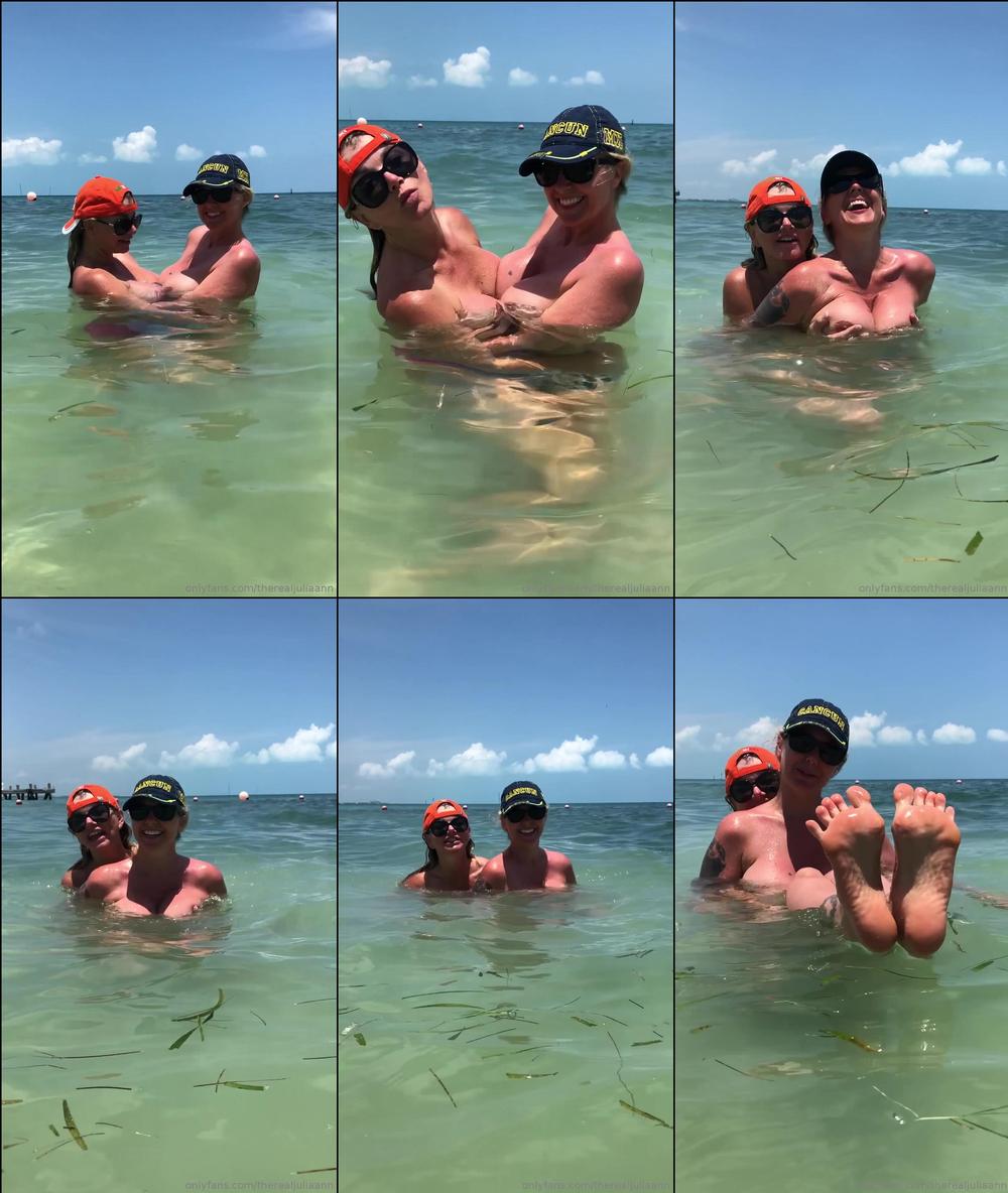 therealjuliaann 07 05 2019 31196504 EXCLUSIVE   vid of me and @VickyVette naked outdoors in Mexico  Like our titties  Feet and