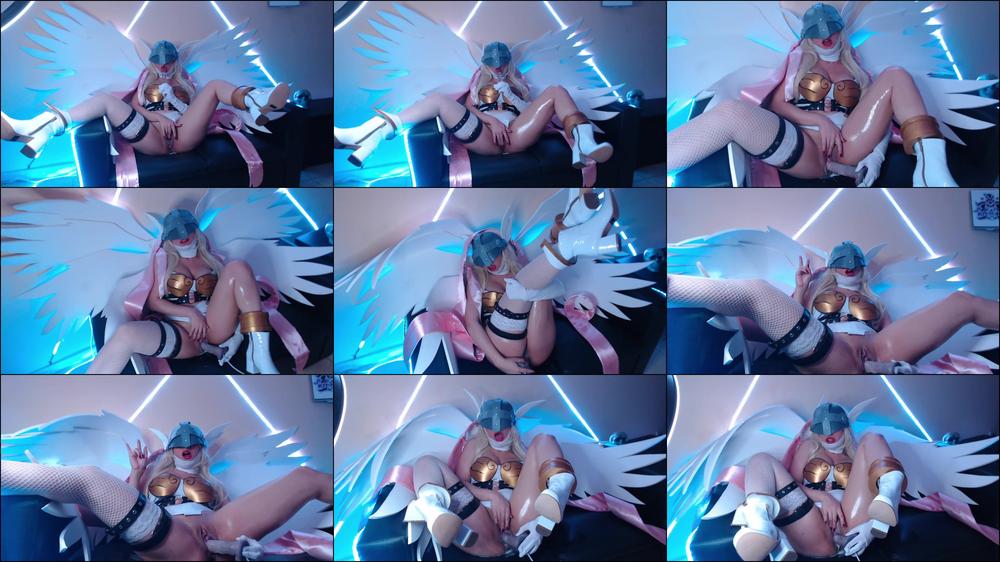 Angewomon Digimon:Blowjob & Masturbation