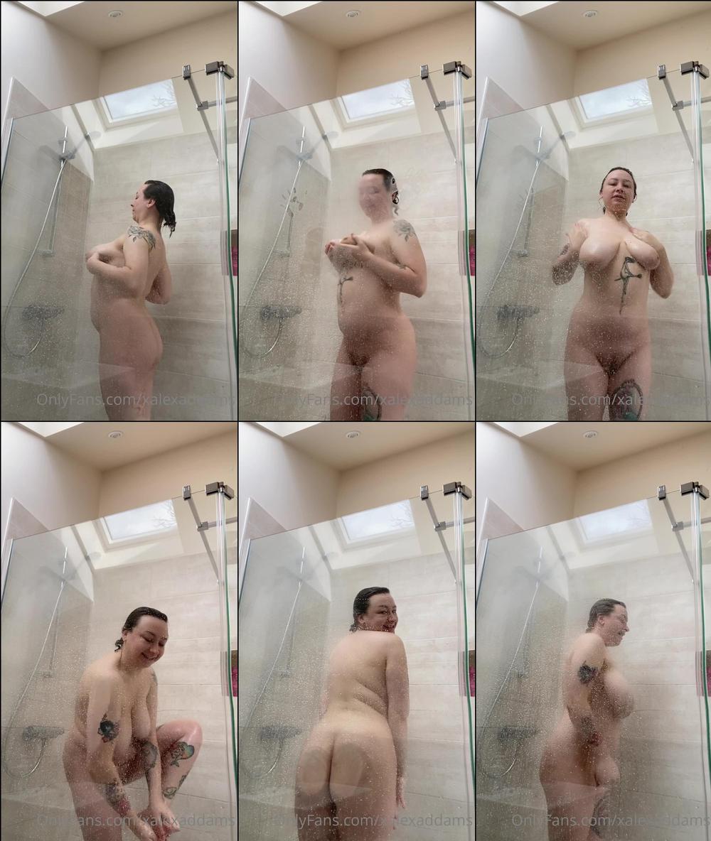 xalexaddams 584200785 2023 04 29 shower with me i always do a freezing cold blast of water at the end can you tell 