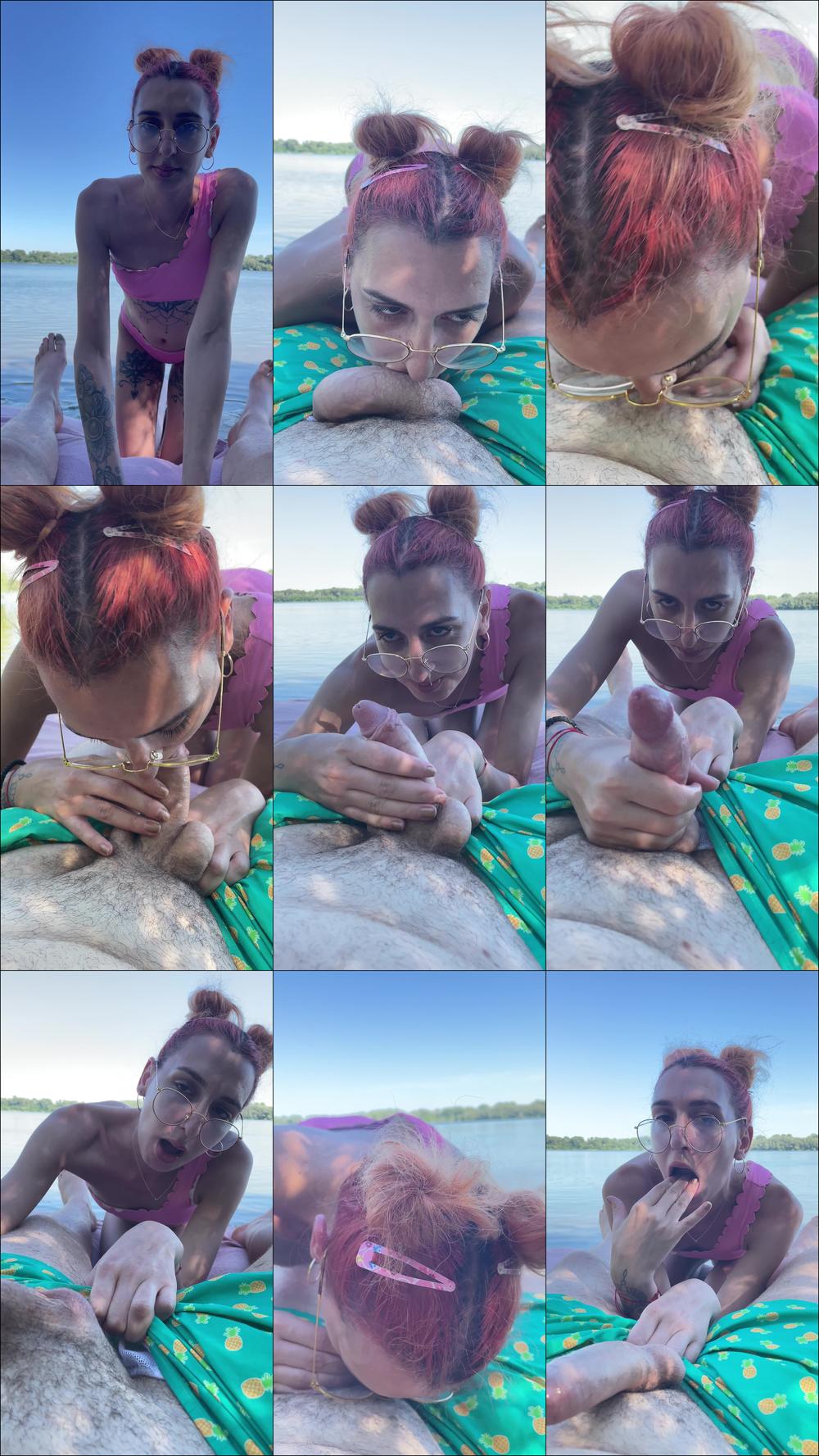 Outdoor deepthroat on public beach - June 26, 2022