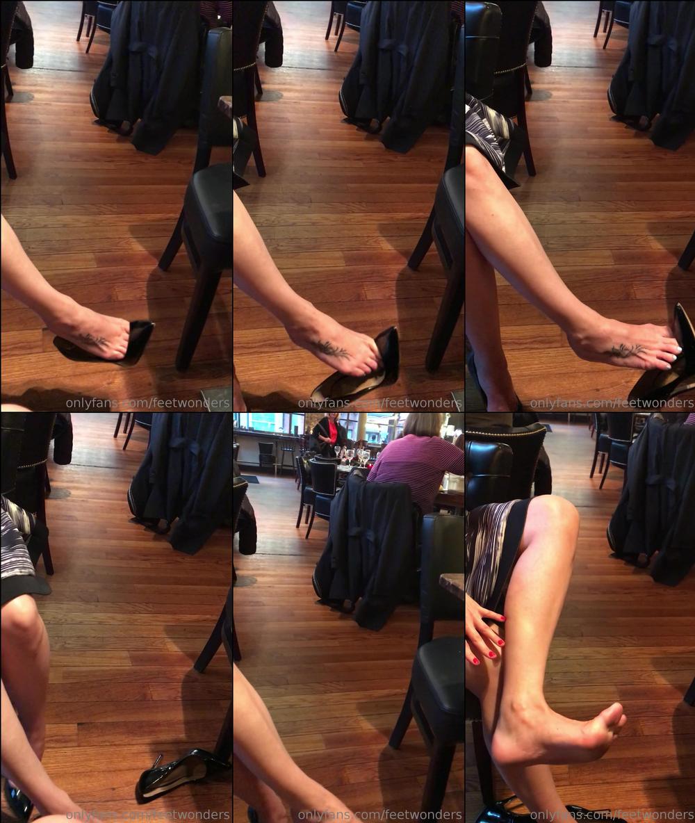 feetwonders 07 04 2019 27470271 Restaurant dangling   il do a much longer clip next time 