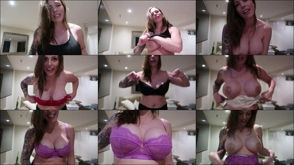 Babysitter Tries on Bras