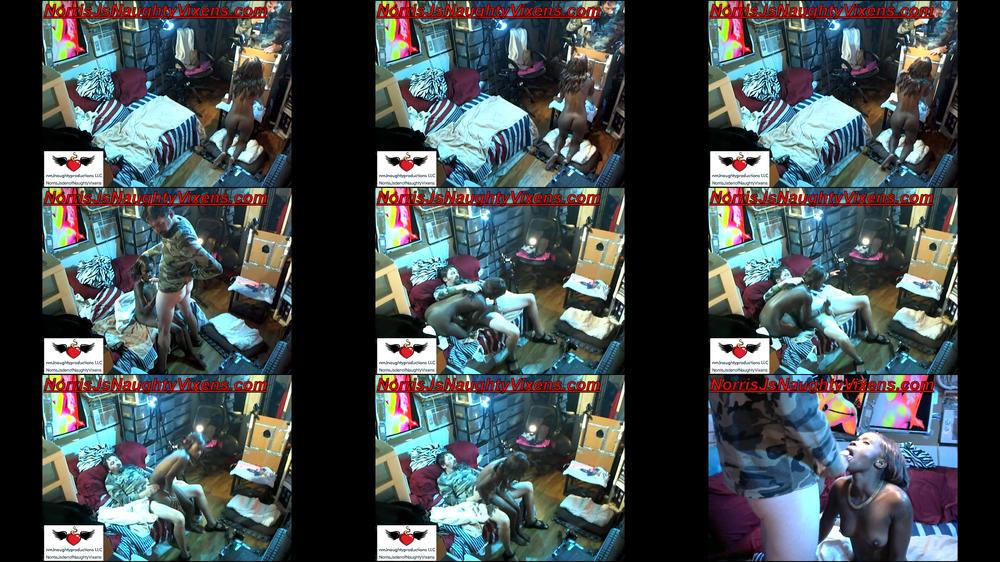 Spycam of porn shoot w/ebony maid