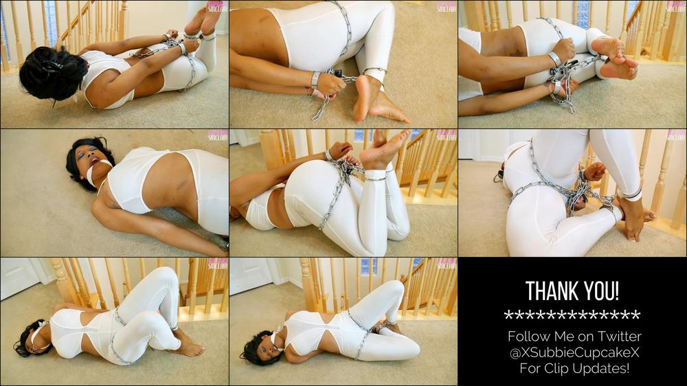 Subbiecupcake Struggling In Tight Spandex Shackles