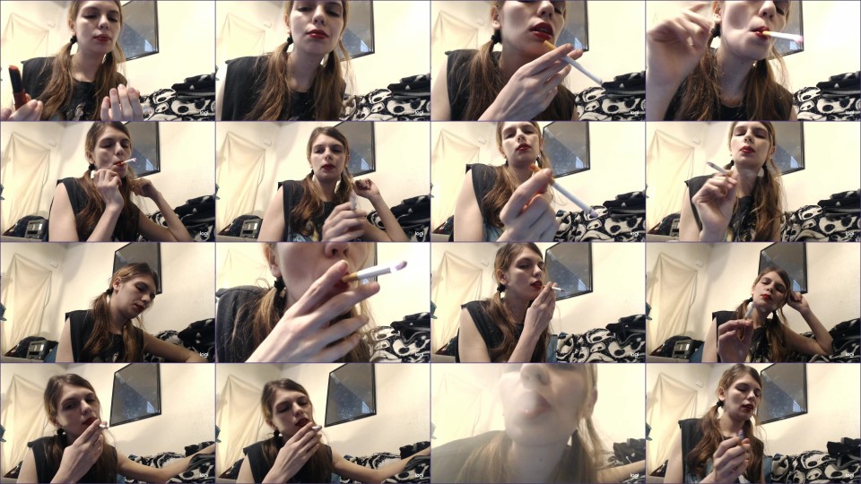 Princesscica Red Lipstick And A Menthol Cigarette