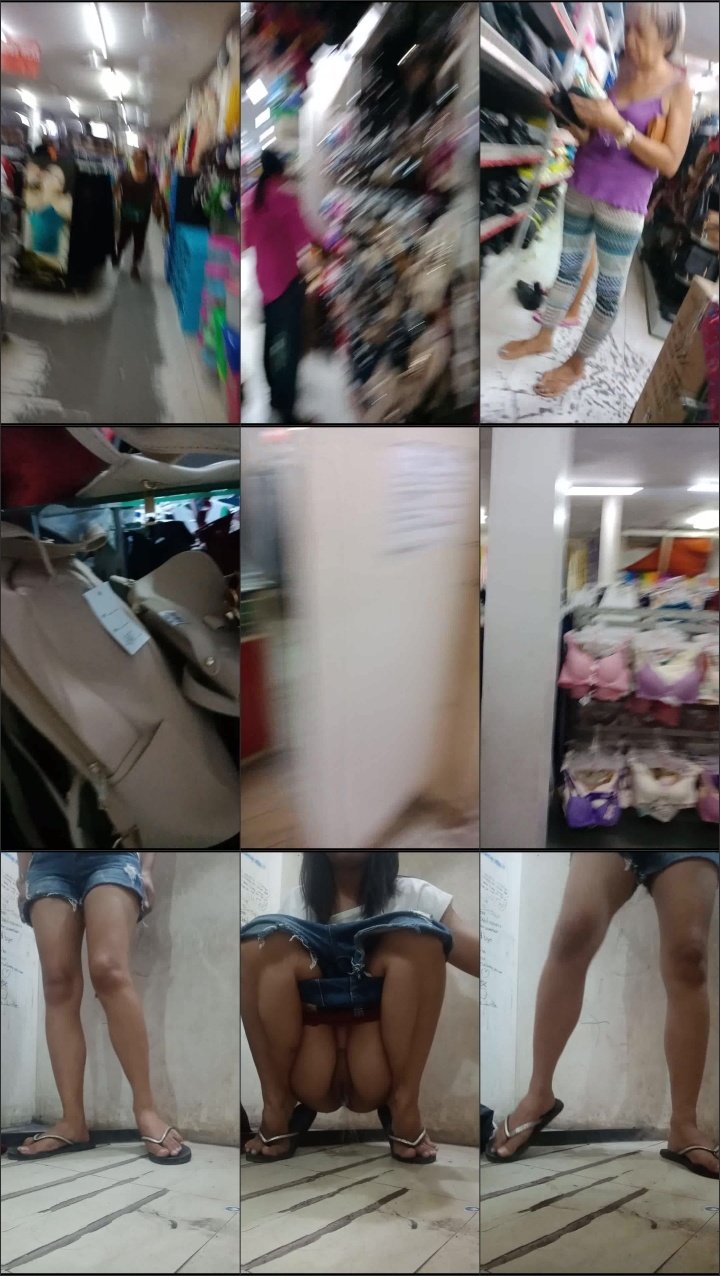 Cummybaby27 P--Ing In The Mall Changing Room