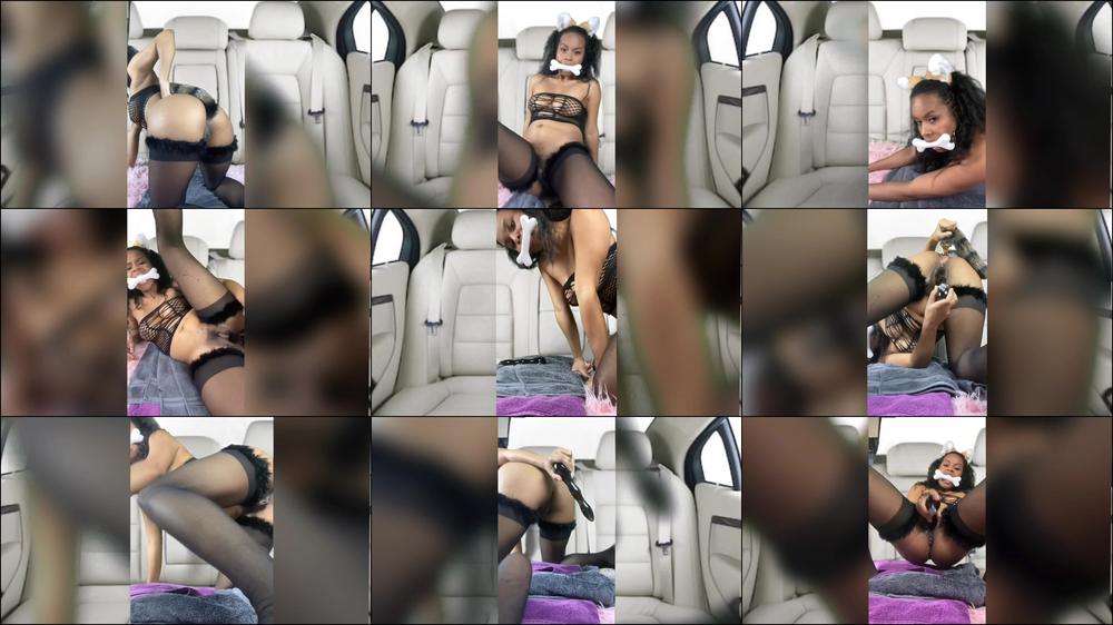Ebony Can't Stop Squirting In Your Car