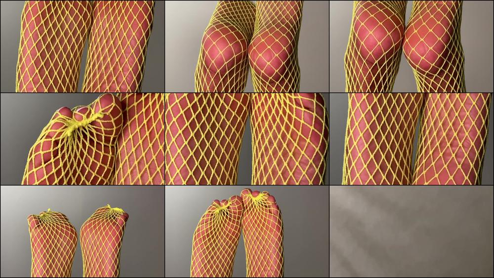 French Pedicure In Fishnets
