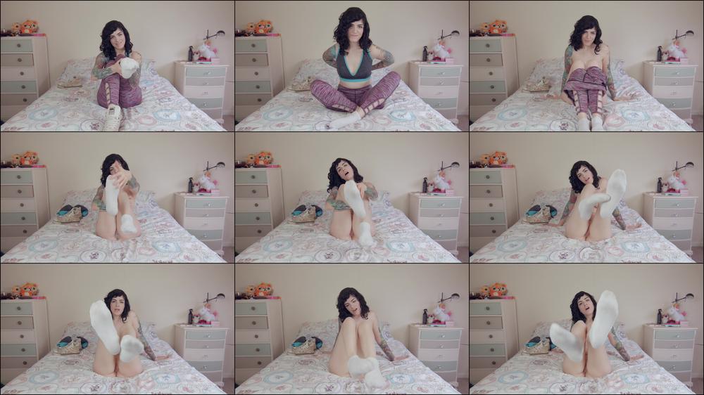 White Socks Tease With Cum Countdown