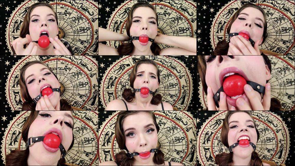 Cute Redhead Ball Gag Self Gag
