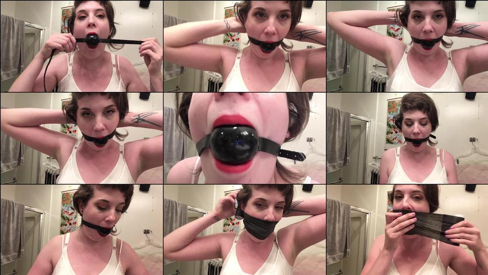 tealchromatic 08 11 2019 82982249 Self gag  ball gag and medical tape