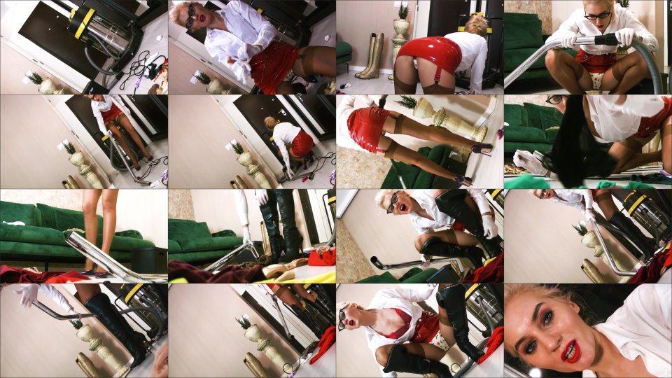 Goddessceline Evil Babysitter Vaccuming