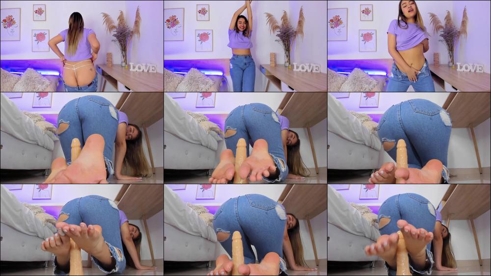 Footjob and my jeans