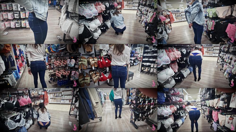 Clothes Shop Public Buttcrack Wedgie