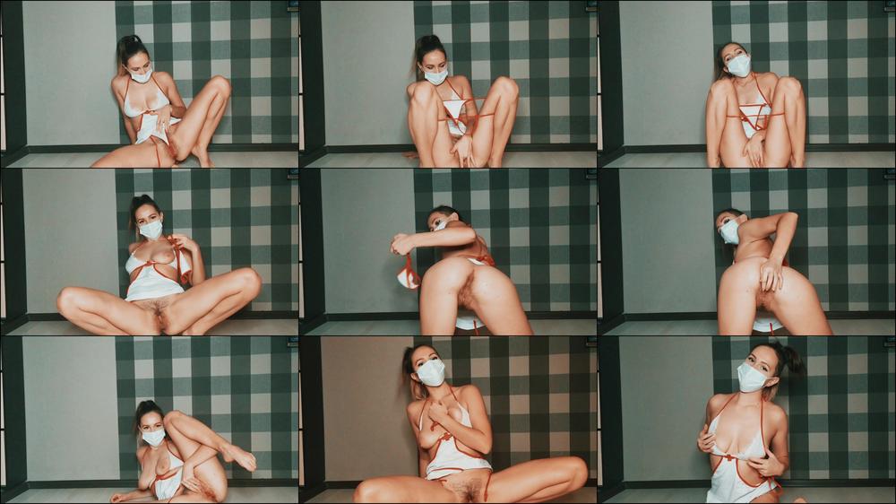 Honey Luna Nurse Shoves Dirty Panties Into Pussy