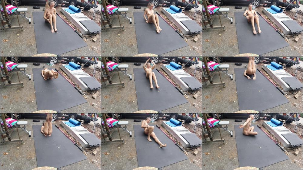 Naked Ab Workout - Pussy View - April 06, 2020