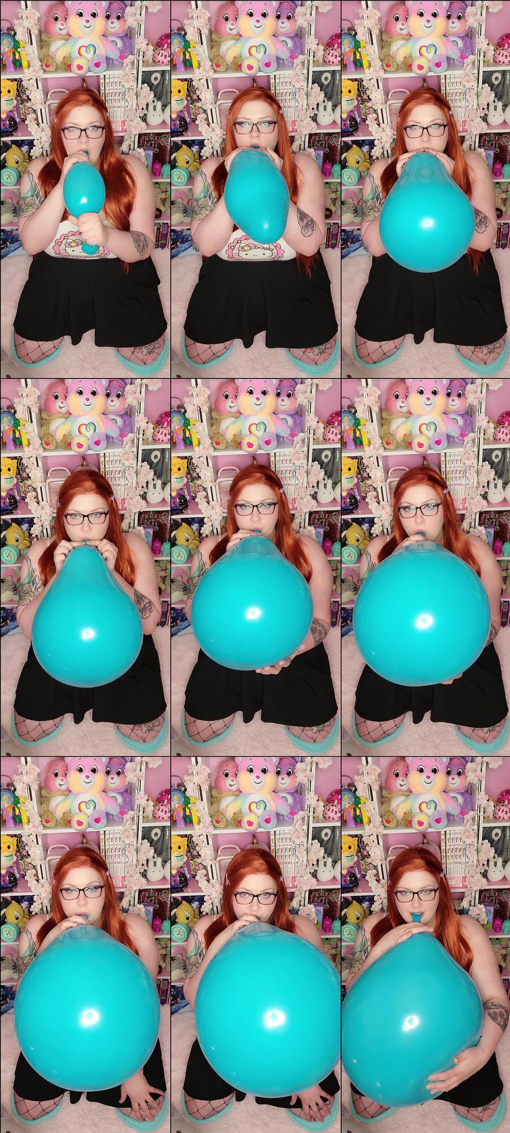 Nerdy Ginger Blows 24" Teal Balloon - March 16, 2022