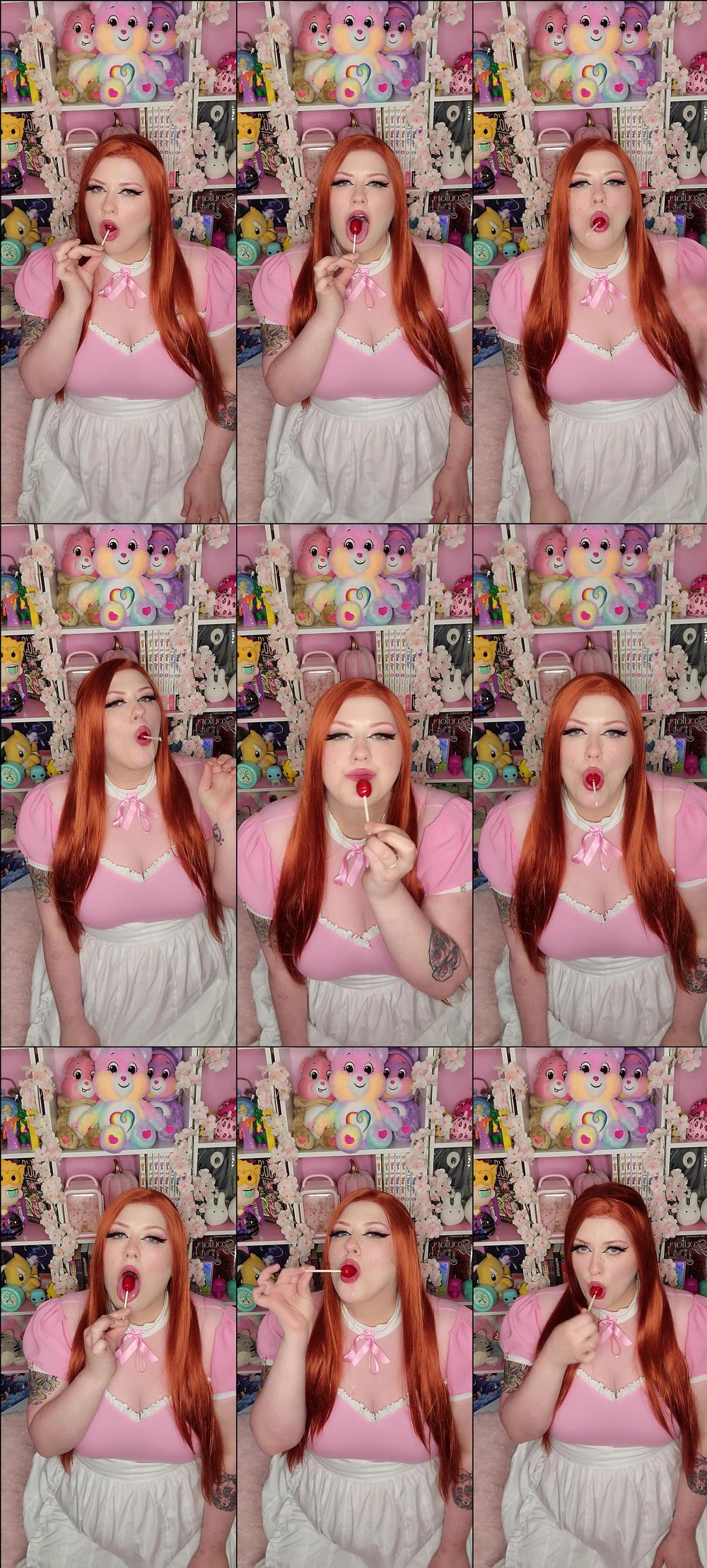 Ginger BBW Kawaii Maid Lollipop Licking - March 21, 2022