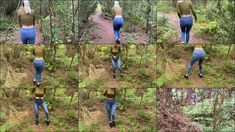 Penny Loren - P--Ing In Tight Jeans In Woods - Manyvids