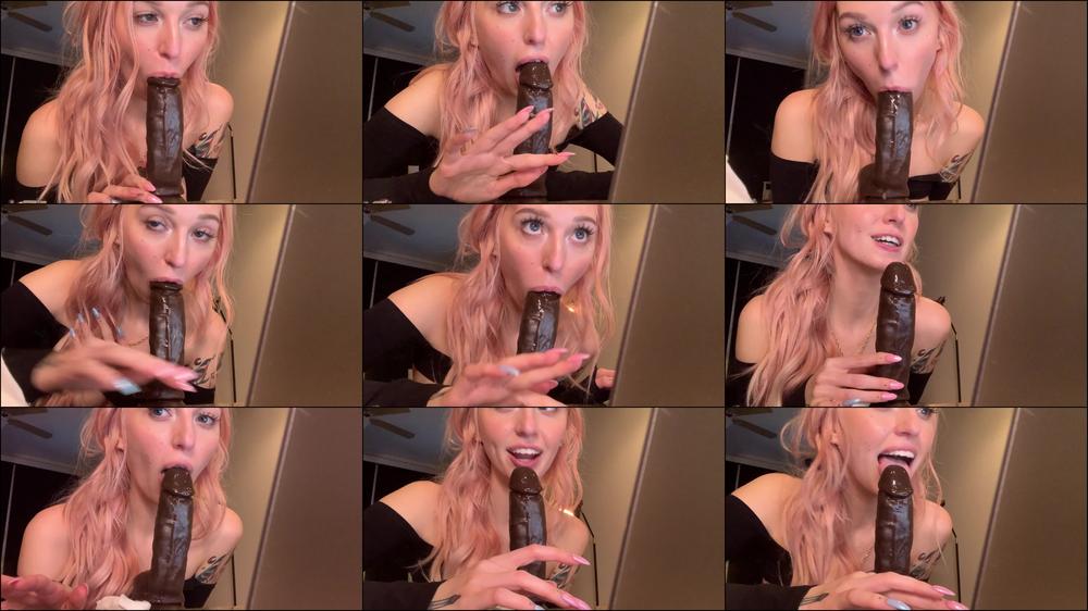 434. Giving a Big Dildo a Blowjob