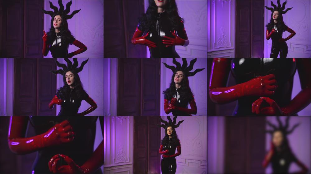 Very Hot Joi In Black Latex Catsuit