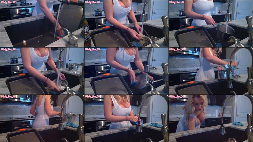 Big Boob Dish Washing ASMR - May 22, 2020