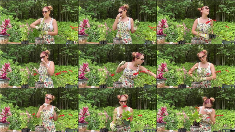 Gardening Interrupted by Sneezing and Nose Blowing