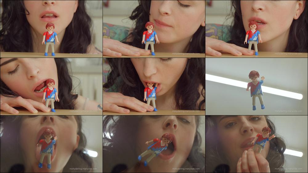 Giantess Teases Small Man - Vore Fetish