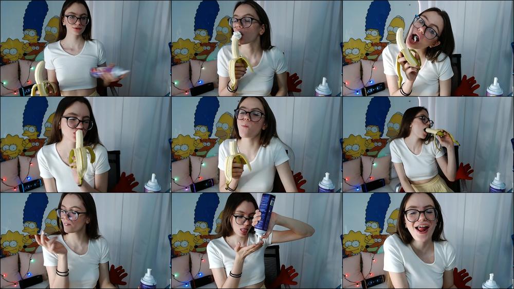 Banana and whipped cream fun - Jan 26, 2021