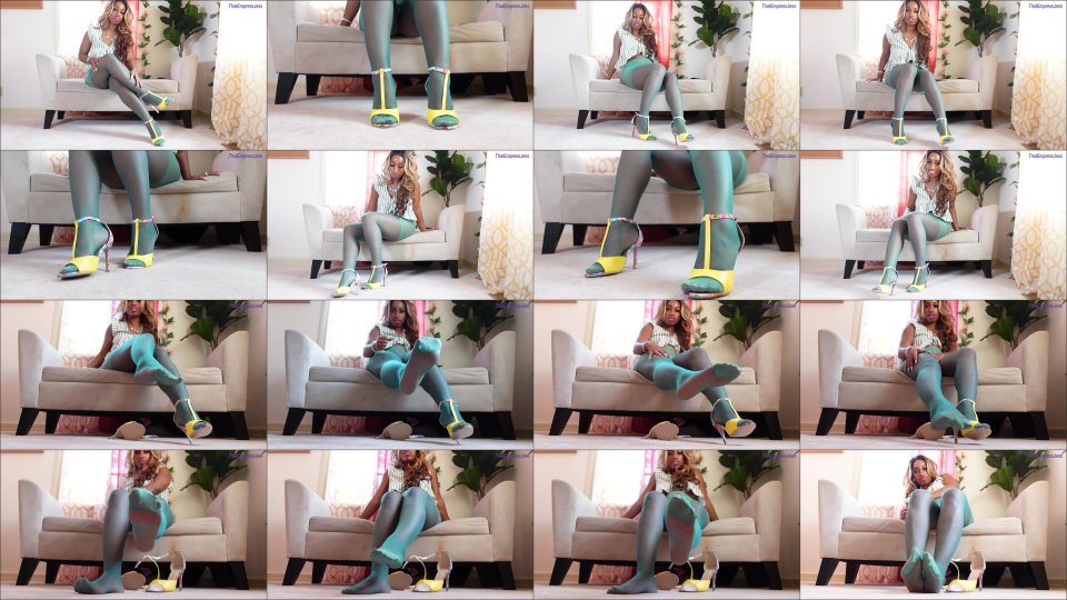 Empress Jess Sheer Green Foot Worship