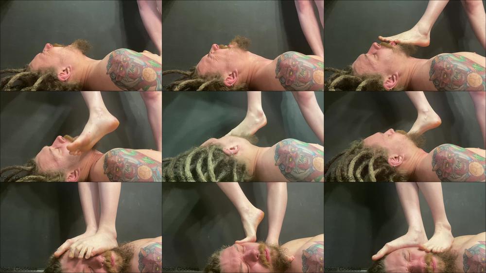 Yokai Goddess - Slave'S Face And Throat Trampling And Muddy Feet Licking