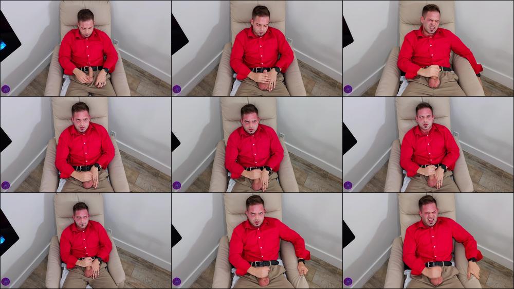 Red Button Down Jerk Off