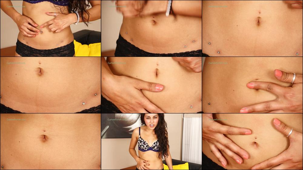 Dahlia Shows Off Her Belly Button