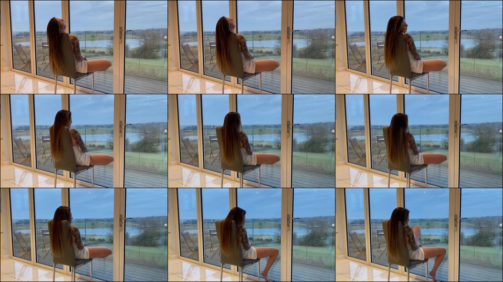 SQUIRT all over the Balcony Glass Door