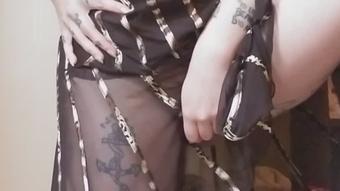 Sheer Dress Strip/ Hitatchi Squirt Show - April 08, 2018 (Harlow Nyx)