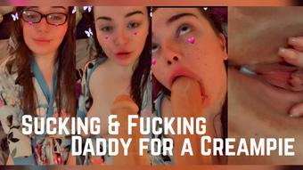 Sucking and Fucking Daddy for a Creampie (Lexxiblakk)