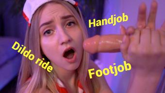 Nurse treatment: Handjob, Footjob (Cutie_booty)