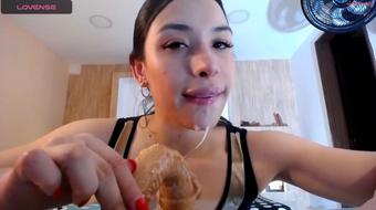 Saliva Showcase: Woman's Dildo Gargling Extravaganza (Melted_Chocolate)