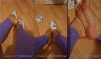 barefootbaby1 01 03 2022 2379478151 Taking my gym socks off  (barefootbaby1)