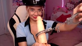 Police Officer Blowjob Cock in HandCuffs - August 06, 2022 (MiaMelone)