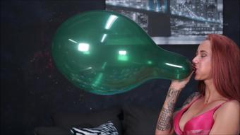 Christi's 2 Balloon Blow to Pop (Custom Fetish)