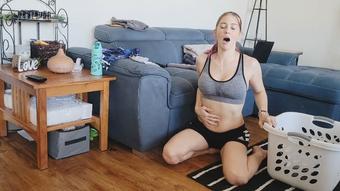 Practicing burps and folding laundry - Aug 17, 2021 (Lanalocks)